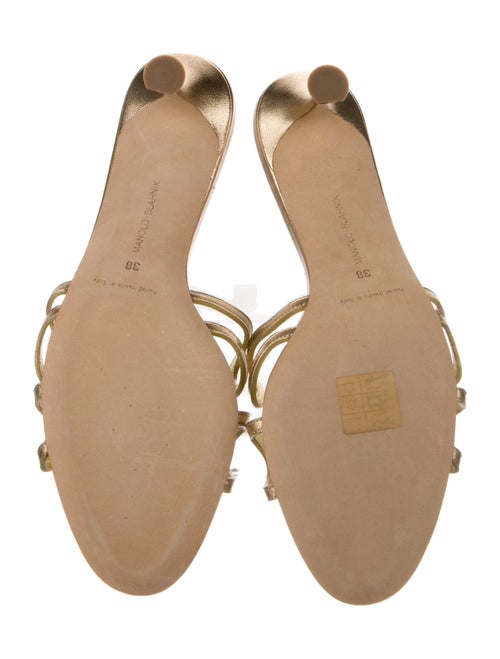 Manolo Blahnik Leather Slides