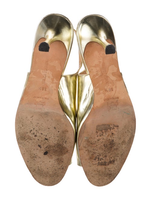 Manolo Blahnik Patent Leather Slingback Sandals