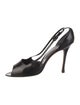 Manolo Blahnik Leather Slingback Pumps