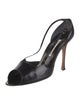 Manolo Blahnik Leather Slingback Pumps