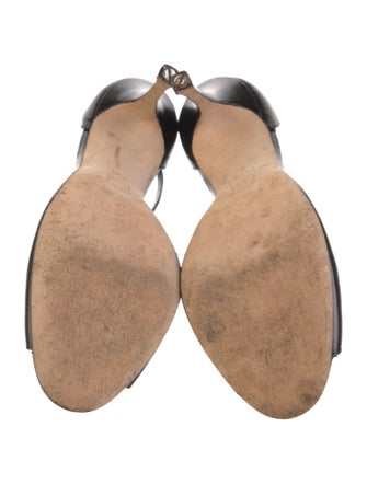 Manolo Blahnik Leather Slingback Pumps