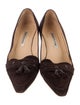Manolo Blahnik Suede Tassel Accents Pumps