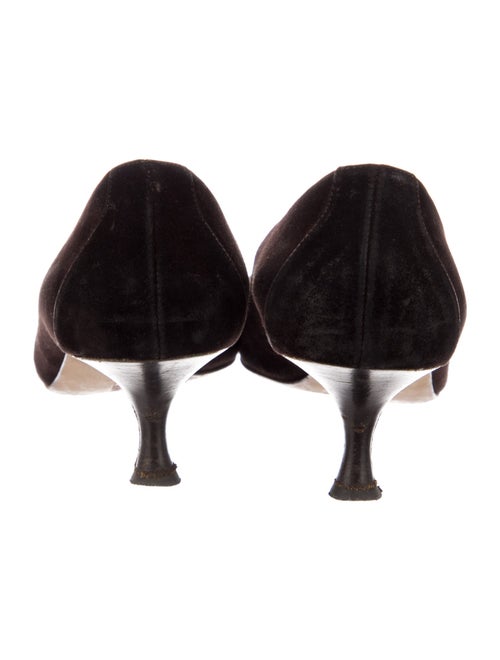 Manolo Blahnik Suede Tassel Accents Pumps