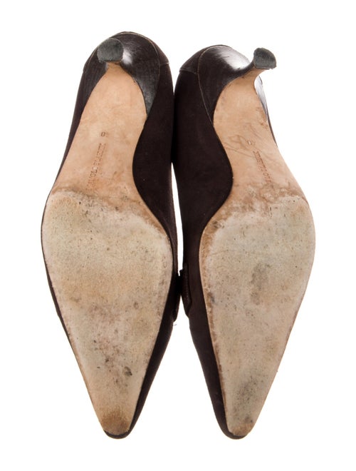 Manolo Blahnik Suede Tassel Accents Pumps