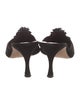 Manolo Blahnik Suede Beaded Accents Mules