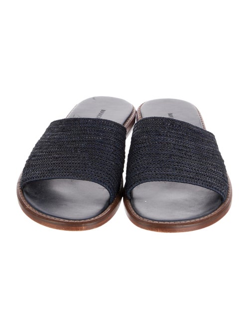Manolo Blahnik Raffia Slides
