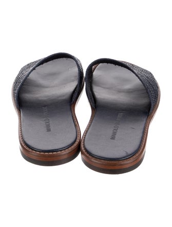 Manolo Blahnik Raffia Slides