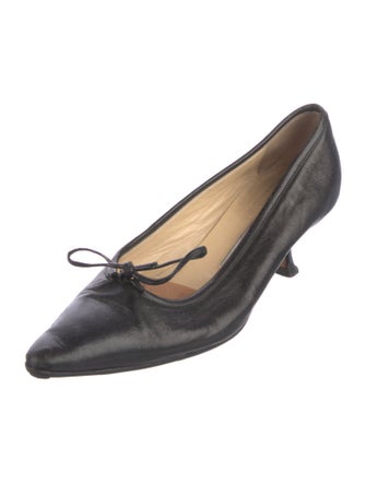 Manolo Blahnik Leather Ballet Flats