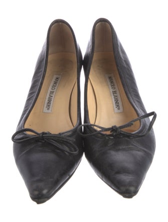 Manolo Blahnik Leather Ballet Flats