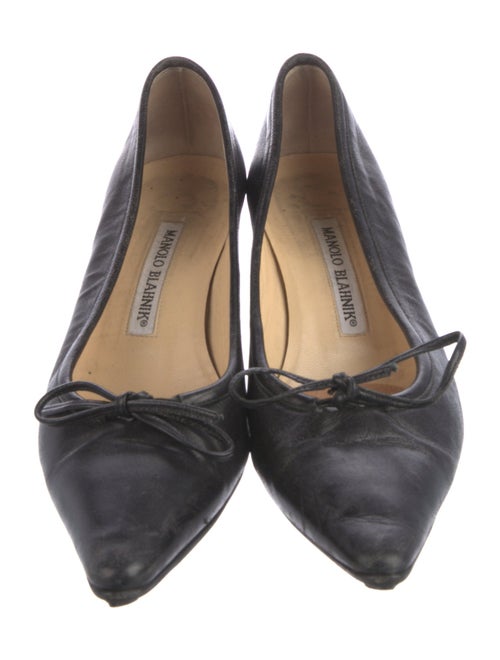 Manolo Blahnik Leather Ballet Flats