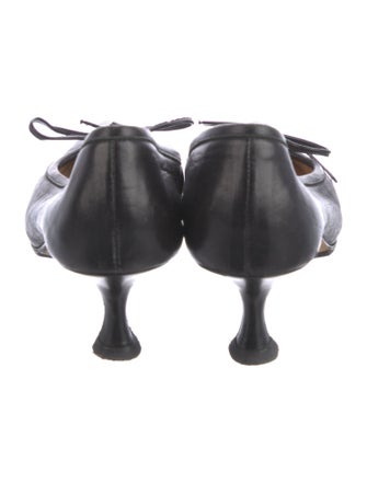 Manolo Blahnik Leather Ballet Flats