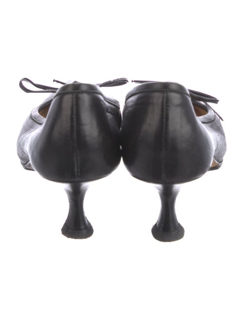 Manolo Blahnik Leather Ballet Flats