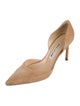 Manolo Blahnik Suede D'Orsay Pumps