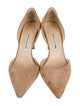 Manolo Blahnik Suede D'Orsay Pumps