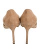 Manolo Blahnik Suede D'Orsay Pumps