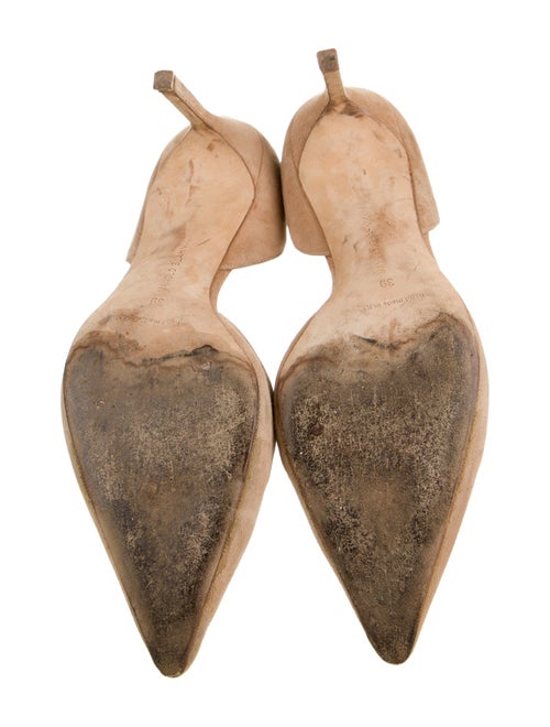 Manolo Blahnik Suede D'Orsay Pumps