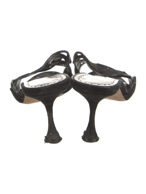 Manolo Blahnik Suede Slides