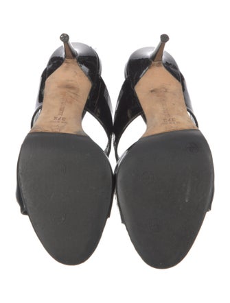 Manolo Blahnik Patent Leather Slides