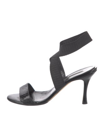 Manolo Blahnik Leather Slingback Sandals