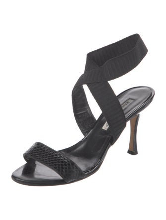 Manolo Blahnik Leather Slingback Sandals