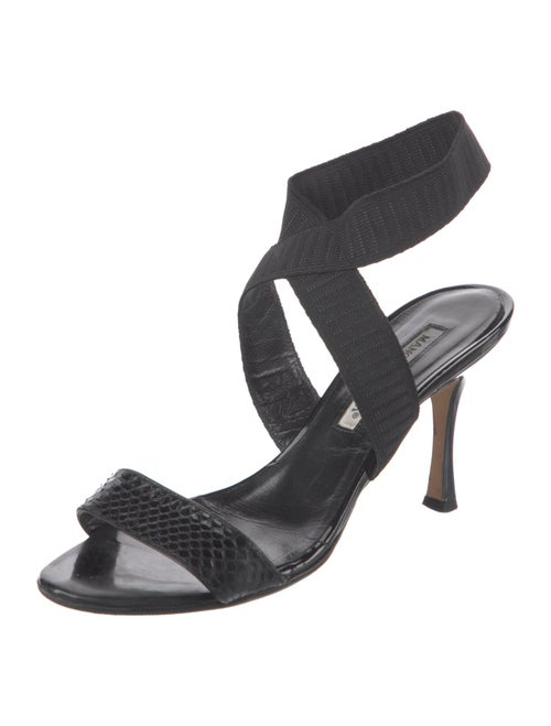 Manolo Blahnik Leather Slingback Sandals