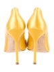 Manolo Blahnik Satin Crystal Embellishments Pumps