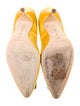 Manolo Blahnik Satin Crystal Embellishments Pumps
