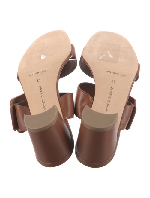 Manolo Blahnik Leather Slides