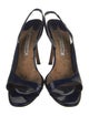 Manolo Blahnik Patent Leather Slingback Sandals