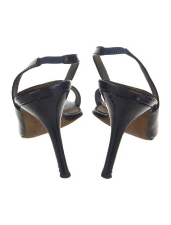 Manolo Blahnik Patent Leather Slingback Sandals