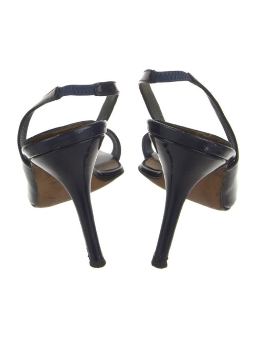 Manolo Blahnik Patent Leather Slingback Sandals