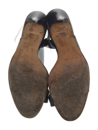 Manolo Blahnik Patent Leather Slingback Sandals