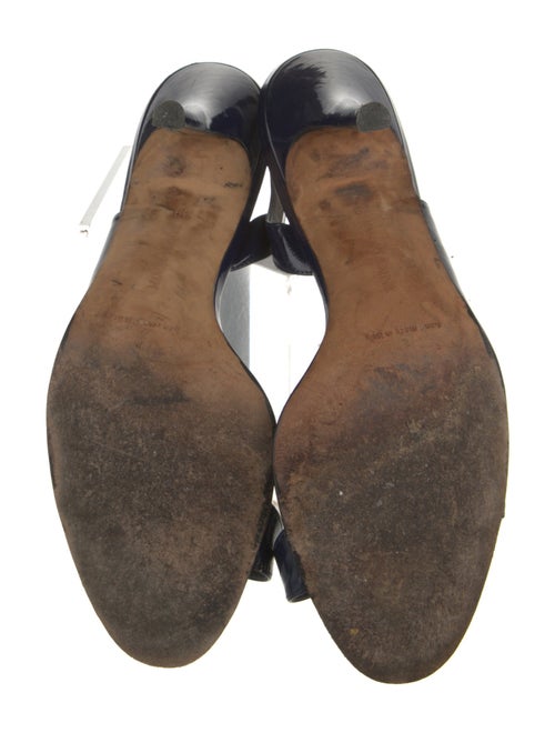 Manolo Blahnik Patent Leather Slingback Sandals