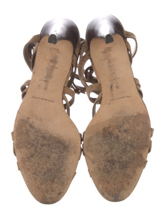 Manolo Blahnik Suede Gladiator Sandals