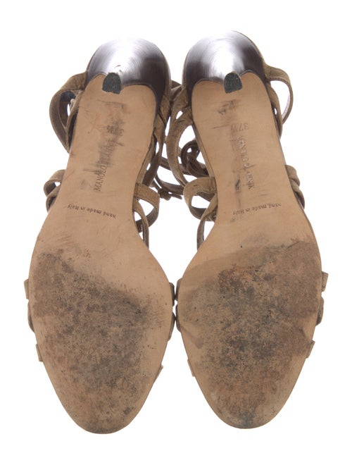 Manolo Blahnik Suede Gladiator Sandals