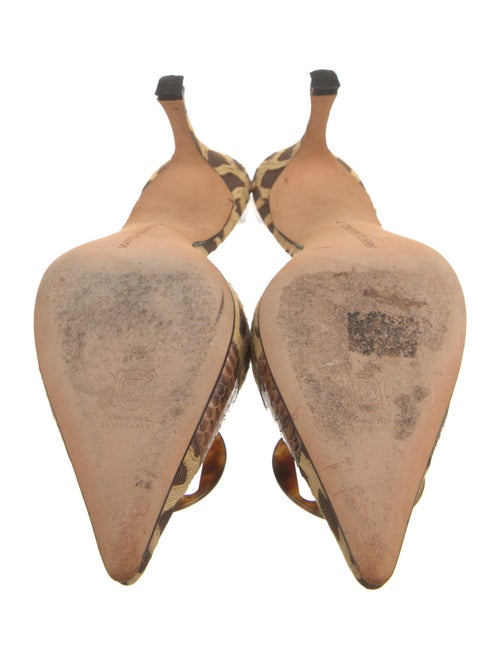 Manolo Blahnik Animal Print Mules