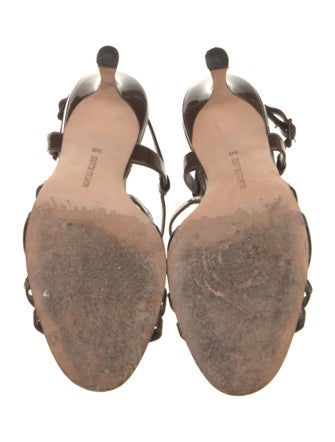Manolo Blahnik Patent Leather Slingback Sandals