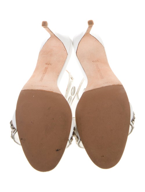 Manolo Blahnik Leather Studded Accents Sandals