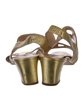 Manolo Blahnik Suede Slingback Sandals