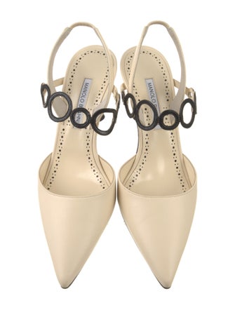 Manolo Blahnik Leather Slingback Pumps