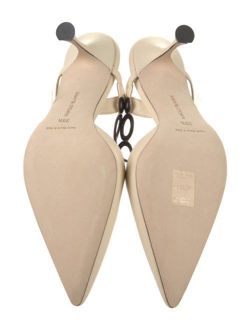 Manolo Blahnik Leather Slingback Pumps