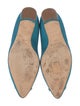 Manolo Blahnik Satin Crystal Embellishments Flats