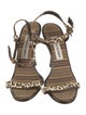 Manolo Blahnik Leather Printed Sandals