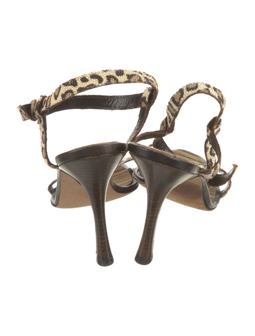 Manolo Blahnik Leather Printed Sandals