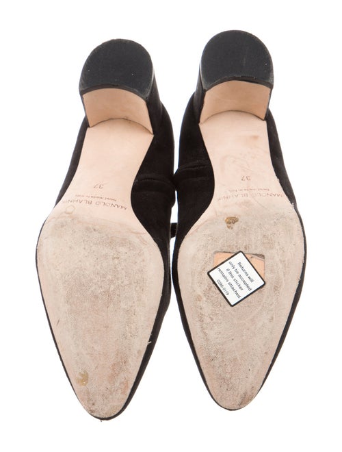 Manolo Blahnik Suede Bow Accents Boots