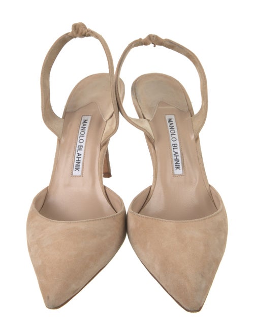 Manolo Blahnik Suede Slingback Pumps