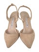 Manolo Blahnik Suede Slingback Pumps