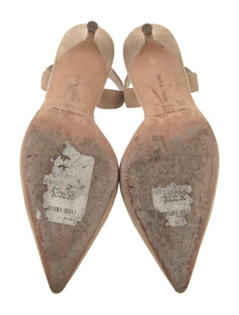 Manolo Blahnik Suede Slingback Pumps