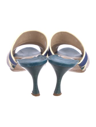 Manolo Blahnik Printed Slides