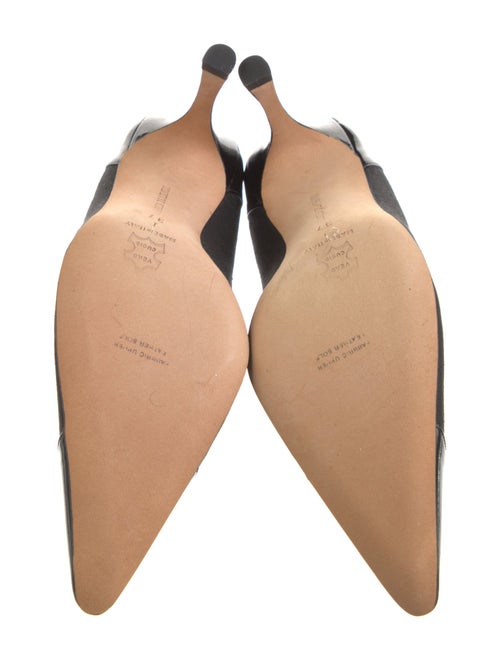 Manolo Blahnik Canvas Colorblock Pattern Pumps